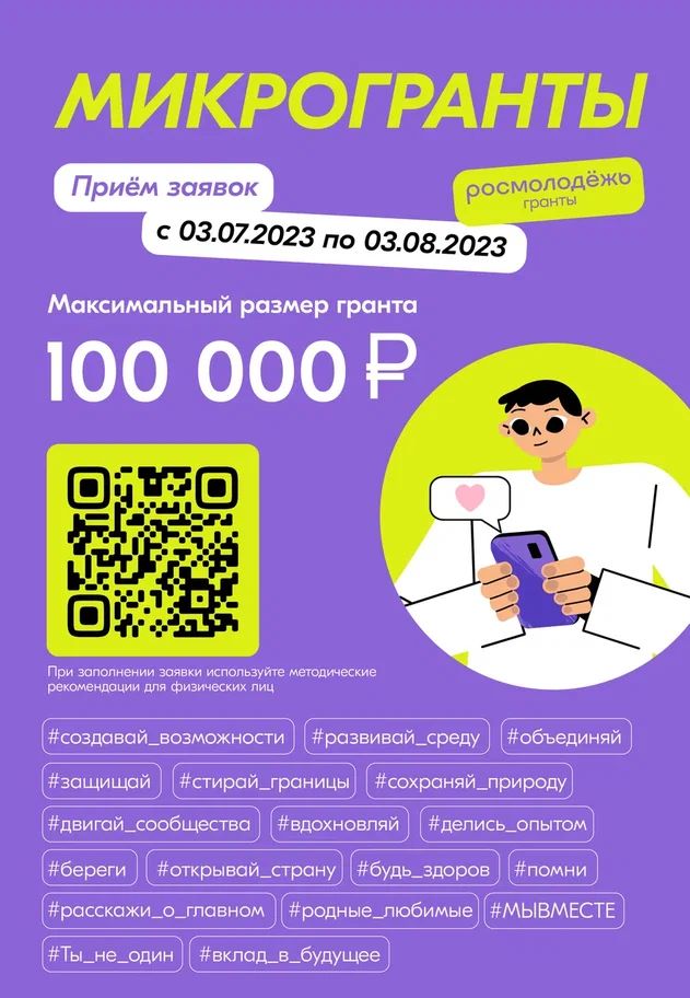 Конкурс Росмолодёжь. Гранты: «Микрогранты»
